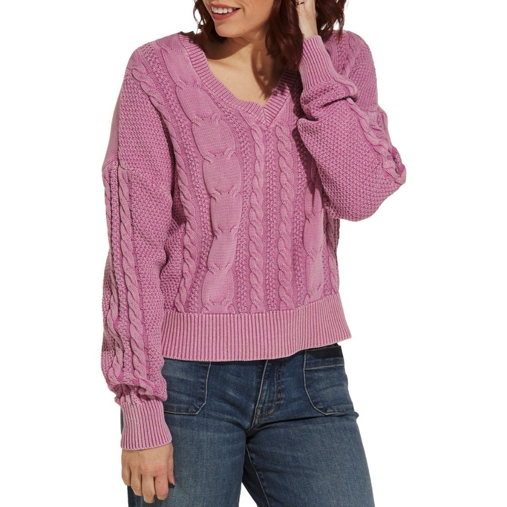 Thread & Supply Pink V-Neck Sweater